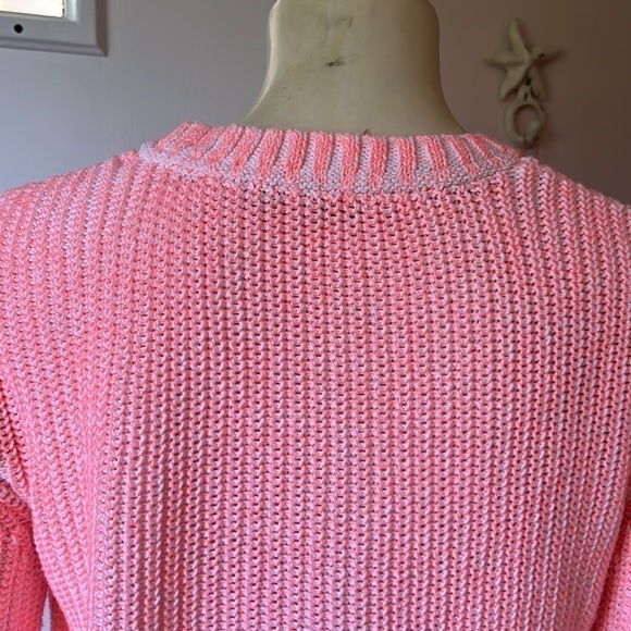 gaastra Cotton Knit Peachy/Pink White Crew Neck Sweater Size S - Picture 6 of 12